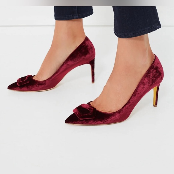 RUPERT SANDERSON
Bordeaux Velvet New Nada Heels - Picture 3 of 7